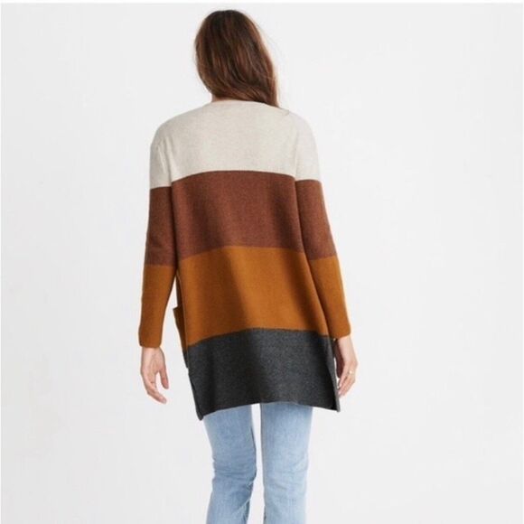 Madewell Oversized Kent Striped Cardigan Sweater in Coziest Yarn | XXS - Picture 2 of 12
